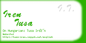 iren tusa business card